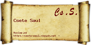 Csete Saul névjegykártya